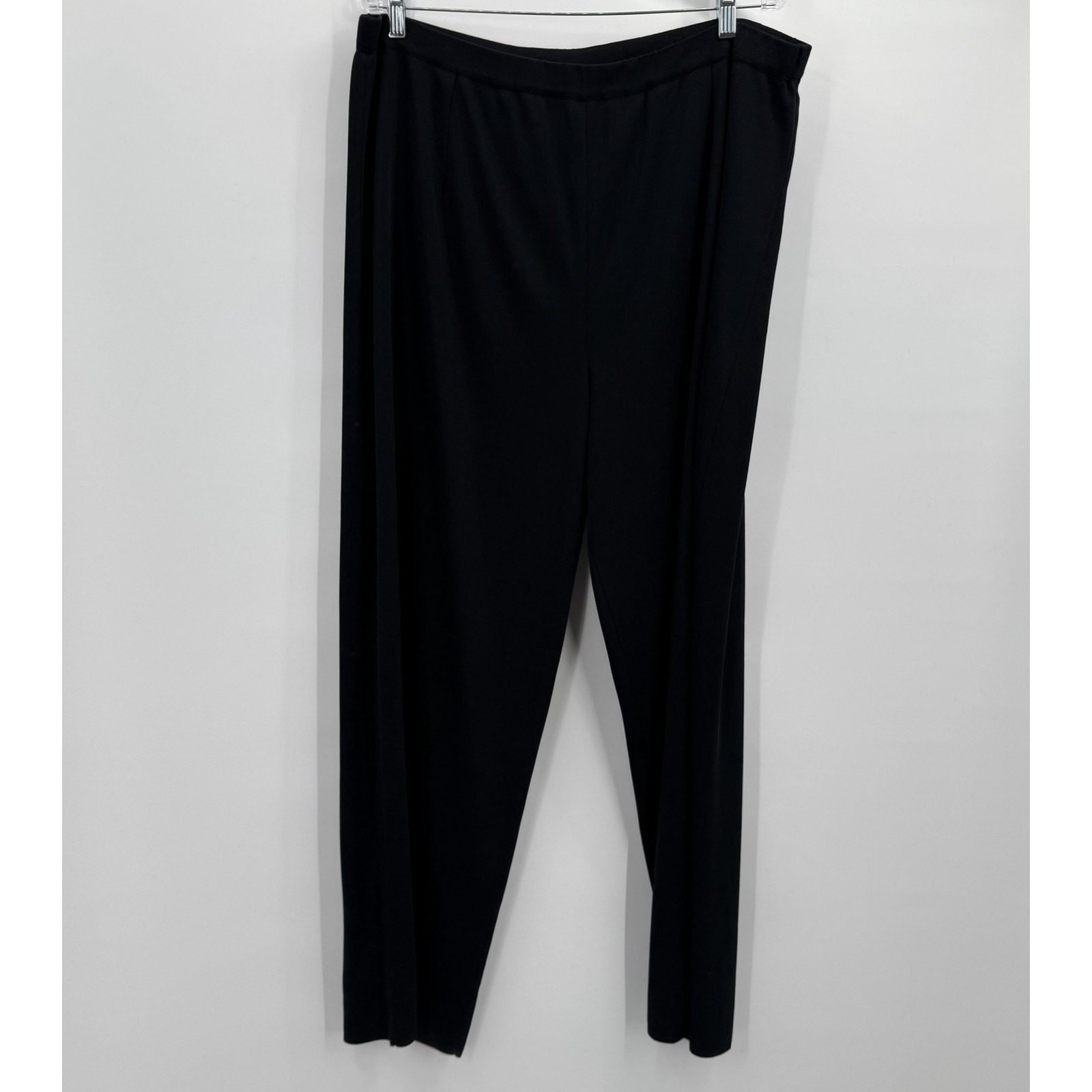 Ming Wang Pants Womens 3x Black Acrylic Pull On Knit Straight Leg Plus Size